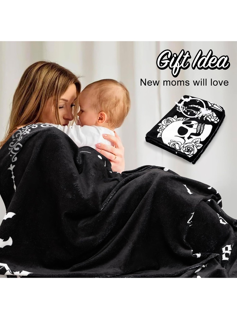 Gothic Baby Monthly Milestone Blanket, 40" X 50" - Picture 3 of 6